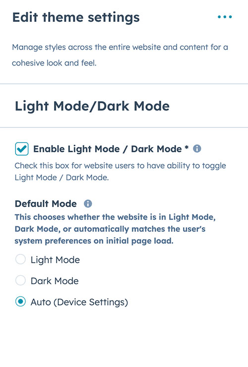 Light & Dark Mode